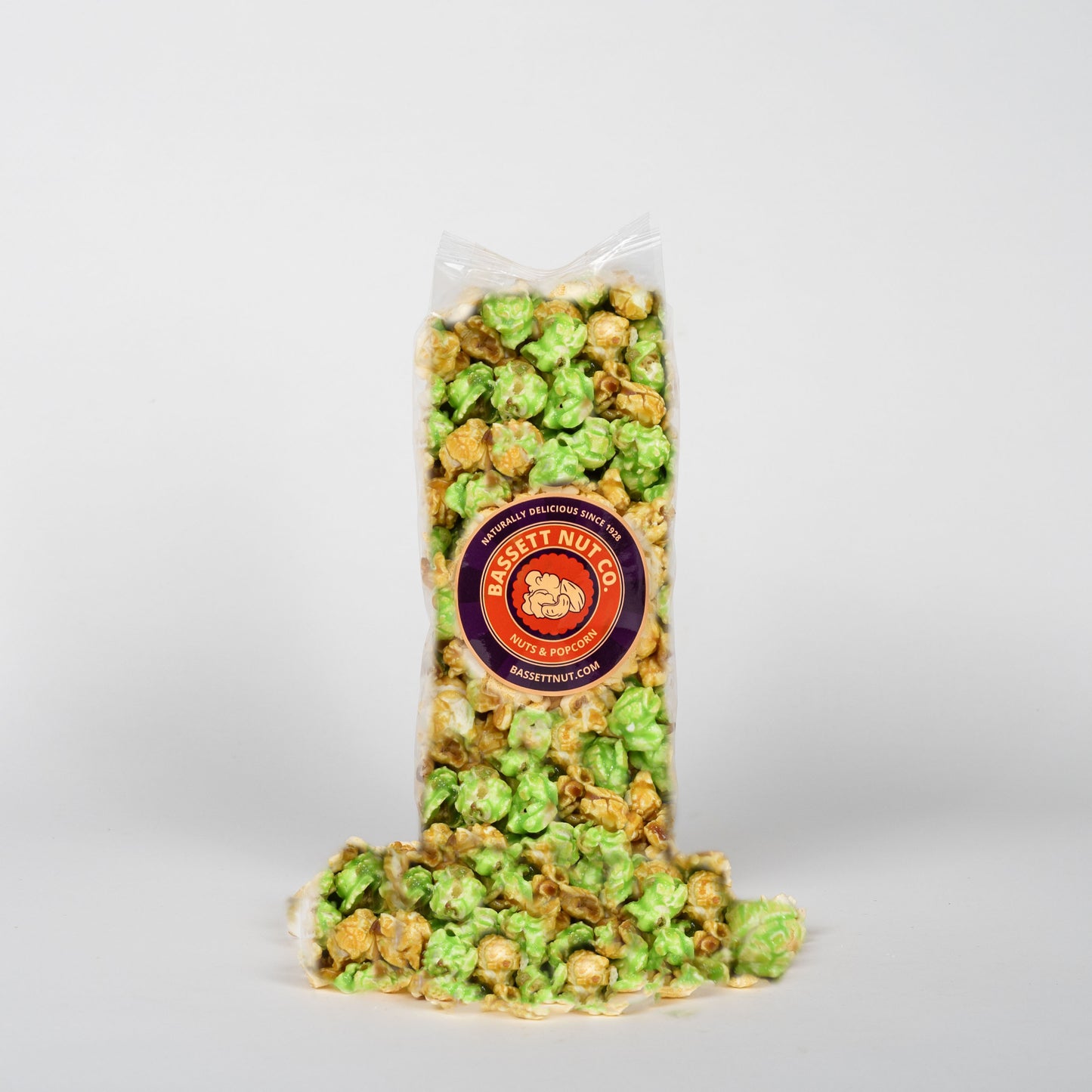 Apple Caramel Popcorn | Green Popcorn | Bassett Nut Co