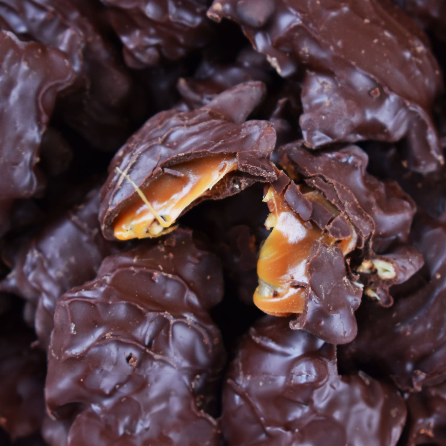 Dark Chocolate Caramel Pecan Patties