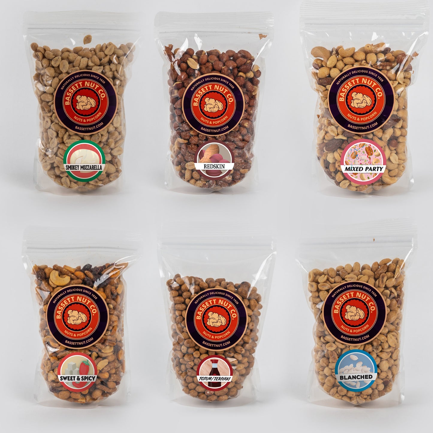 Savory Nut Box-Six 1 Pound Bags