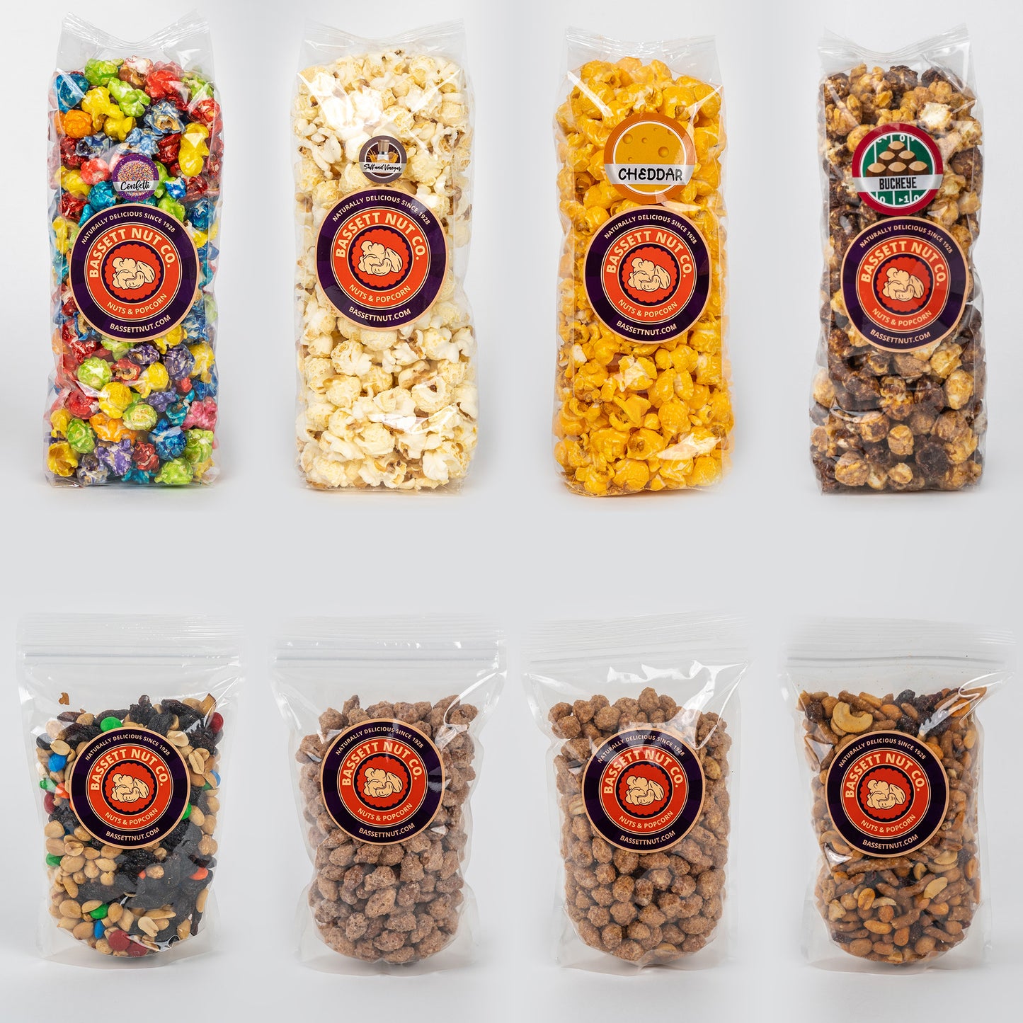 Mix and Match-Mix Medium Popcorn and 1 Pound Nuts (Eight Bags)