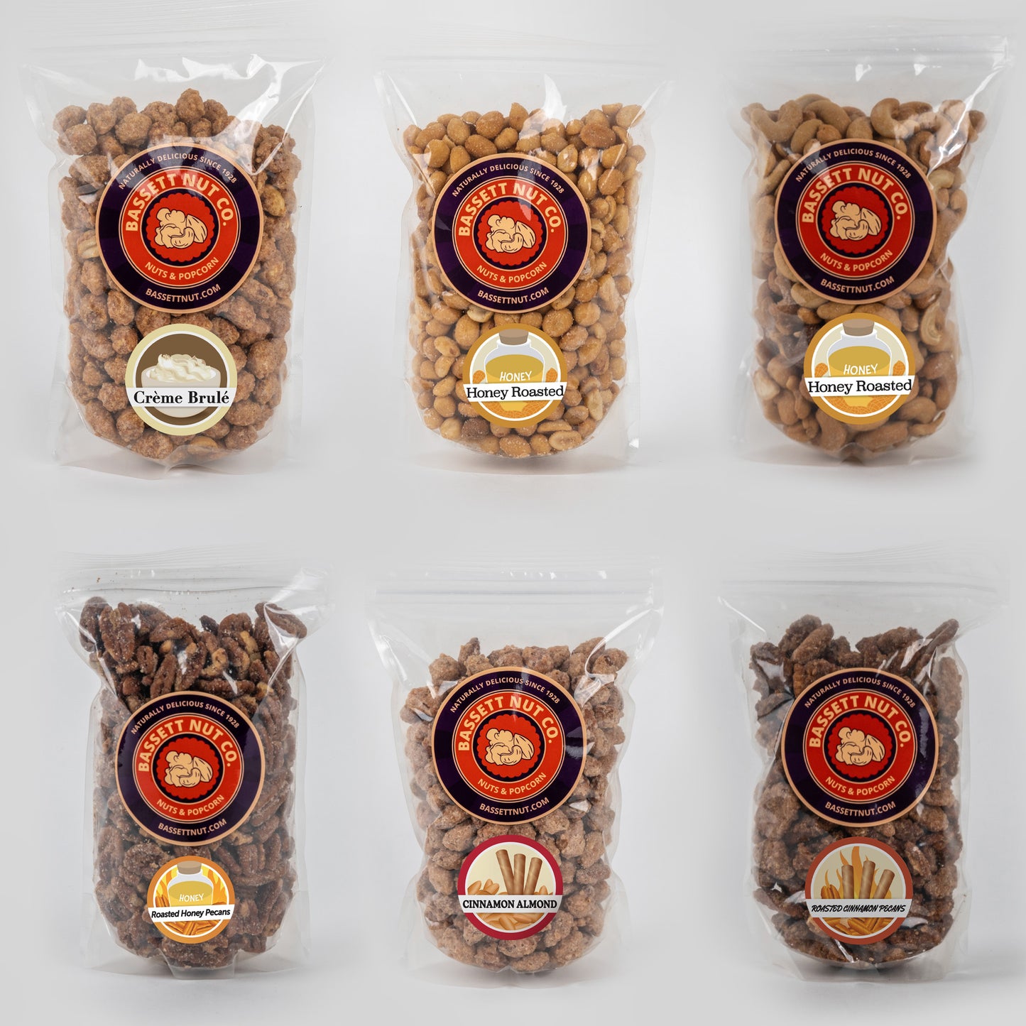 Sweet Nut Box-Six 1 Pound Bags